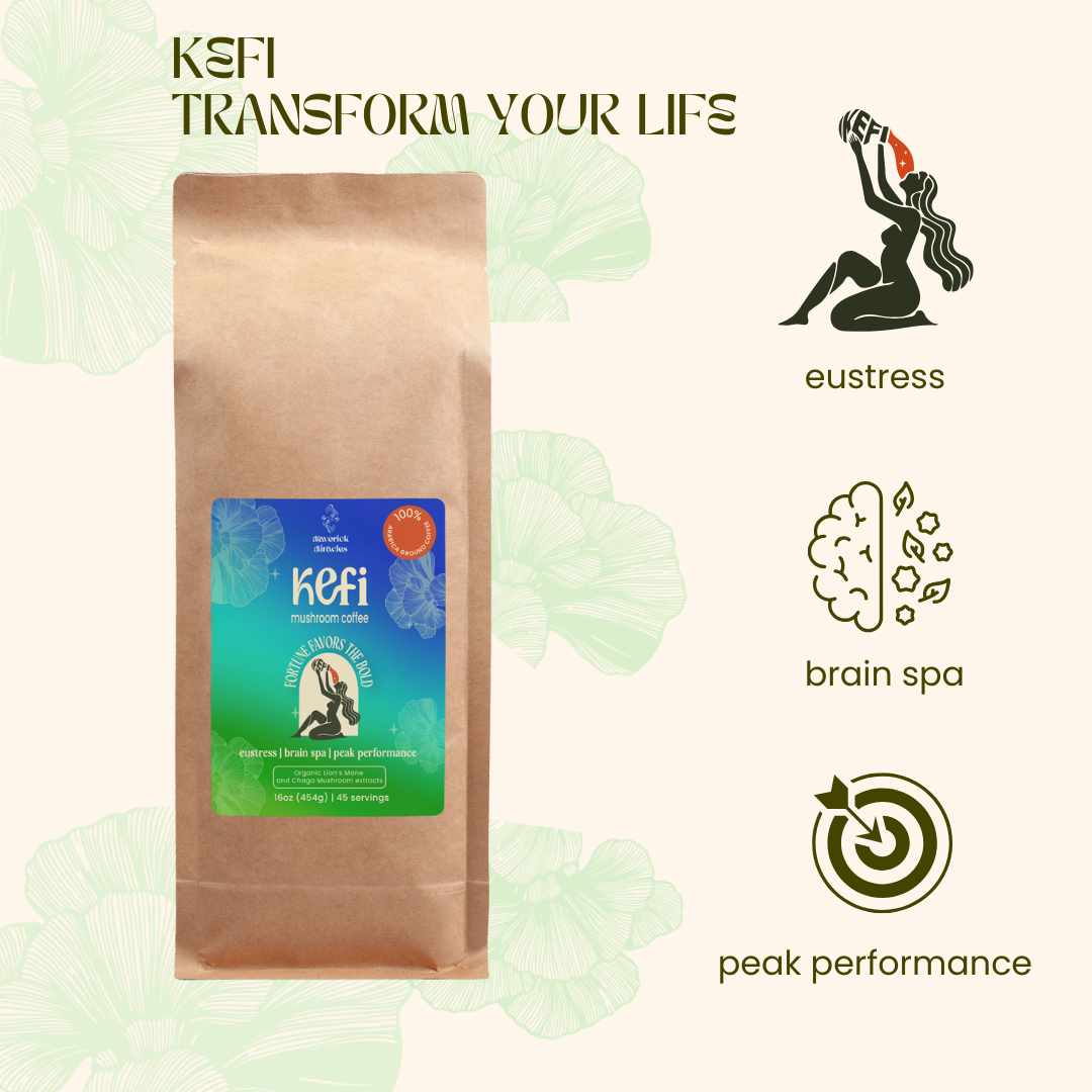 Kefi Coffee - Lion’s Mane & Chaga mushroom Signature Grande