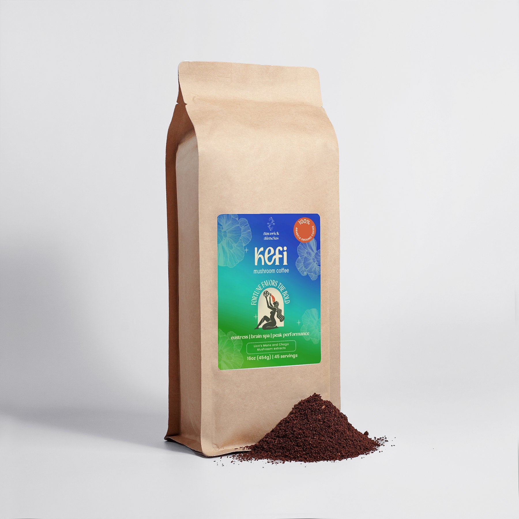 Kefi Coffee - Lion’s Mane & Chaga mushroom Signature Grande - Maverick Miracles