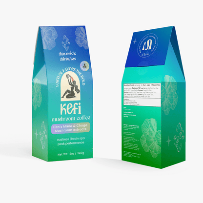 Kefi Mushroom Coffee (V2.0) - Lion's Mane & Chaga mushroom Blend - Maverick Miracles