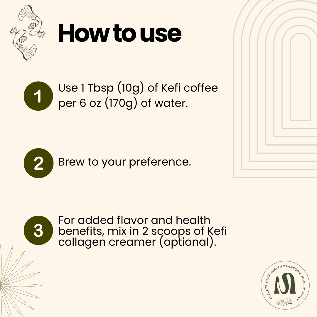 Kefi Mushroom Coffee (V2.0) - Lion's Mane & Chaga mushroom Blend - Maverick Miracles